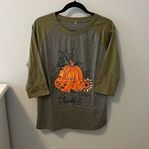 Fall Novelty 3/4 Sleeve T-Shirt